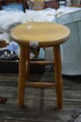 CIRCULAR TOPPED BEECHWOOD STOOL