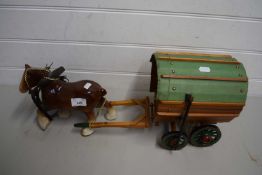 MODEL HORSE AND CARAVAN