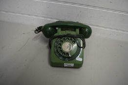 VINTAGE GREEN PLASTIC TELEPHONE