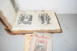 ALBUM CONTAINING CUTTINGS FROM PUNCH MAGAZINE PLUS A PUNCH CALENDAR