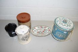 MIXED LOT OF KITCHEN STORAGE JARS TO INCLUDE FORTNUM & MASON AND FURTHER CERAMICS