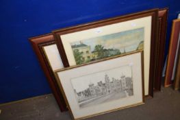 THREE PRINTS TO INCLUDE STUDY OF BLICKLING HALL, F/G (3)