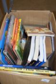 ONE BOX OF MIXED BOOKS TO INCLUDE CHILDRENS ANNUALS