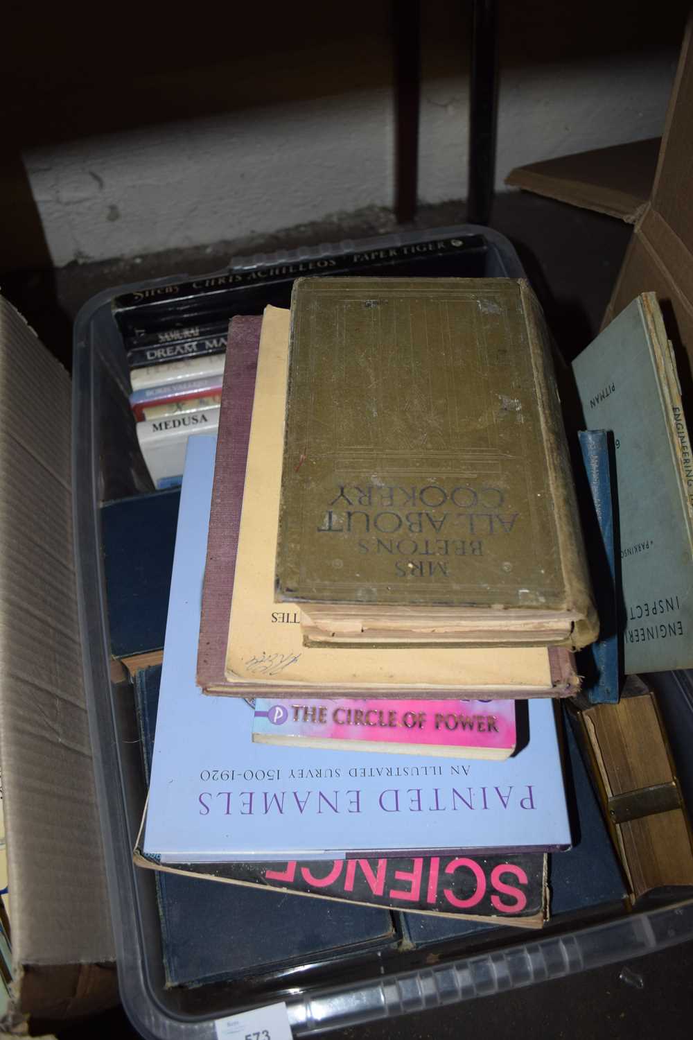 ONE BOX OF MIXED BOOKS