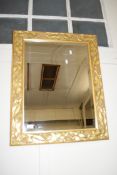 MODERN BEVELLED WALL MIRROR IN GILT FINISH FRAME