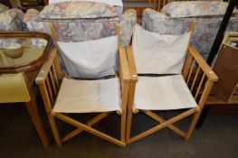 TWO FOLDING DIRECTORS STYLE CHAIRS