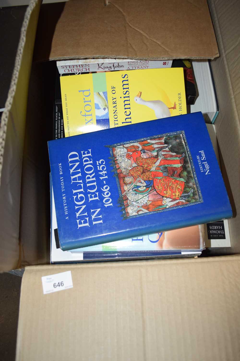 ONE BOX OF MIXED BOOKS