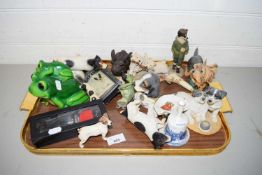 MIXED LOT VARIOUS ORNAMENTS TO INCLUDE A RANGE OF DOGS FEATURING A BESWICK TERRIER