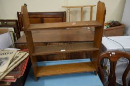 SMALL OAK THREE TIER SHELF UNIT