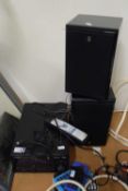 YAMAHA NATURAL SOUND CD RECEIVER CRX-M170 TOGETHER WITH A PAIR OF SPEAKERS