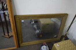 RECTANGULAR GILT FRAMED WALL MIRROR