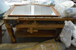 WOODEN WORKSHOP BENCH WITH VICE
