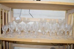 MIXED LOT OF STUART AND OTHER CRYSTAL DRINKING GLASSES