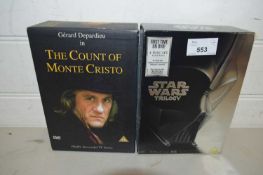 THE STAR WARS TRILOGY DVD BOXED SET AND THE COUNT OF MONTE CRISTO BOXED SET