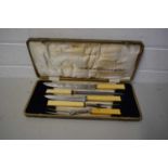 CASED VINTAGE CARVING SET