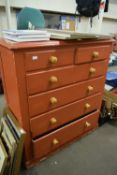 PAINTED PINE SIX DRAWER CHEST