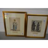 WATERCOLOUR STUDY, NUNS OF BASIL, AND ANOTHER STUDY, RUSSIAN NURSE, BOTH F/G