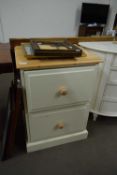 MODERN PINE TWO-DRAWER FILING CHEST