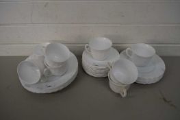 QUANTITY OF MODERN WHITE CERAMIC TABLE WARES