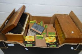BOX VARIOUS ILFORD AND OTHER PHOTOGRAPHIC GLASS PLATES