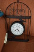 MODERN GRAND CENTRAL TERMINAL WALL CLOCK IN WIRE WORK FRAME