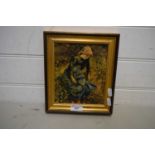 AFTER PISSARRO, COLOURED OLEOGRAPH, GILT FRAMED