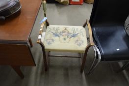 TAPESTRY COVERED PIANO STOOL