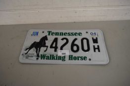 TENNESSEE CAR NUMBER PLATE