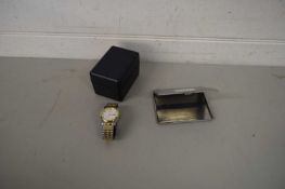 CIGARETTE CASE AND AN ACCURIST WRIST WATCH