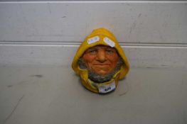 BOSSONS PLASTERWORK HEAD FORMED AS A FISHERMAN