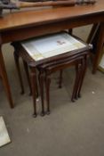 NEST OF THREE MAHOGANY TABLES