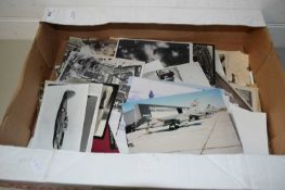 BOX VARIOUS VINTAGE PHOTOGRAPHS, MANY OF MILITARY AIRCRAFT