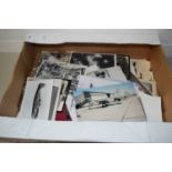 BOX VARIOUS VINTAGE PHOTOGRAPHS, MANY OF MILITARY AIRCRAFT