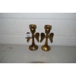 PAIR OF BRASS CANDLESTICKS