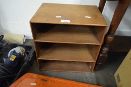 SMALL OAK LETTER FILING SHELF