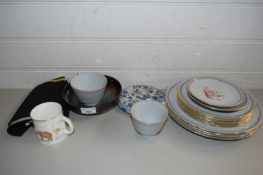 MIXED LOT TO INCLUDE QUANTITY OF SPODE DINNER WARES DECORATED WITH SHIPS PLUS OTHER ITEMS