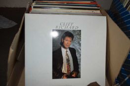 ONE BOX MIXED RECORDS TO INCLUDE CLIFF RICHARD ETC
