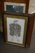 TWO VICTORIAN PRINTS AND A FURTHER NEEDLEWORK PICTURE OF HENRY VIII (3)