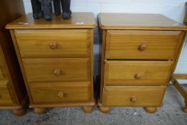 PAIR OF MODERN PINE BEDSIDE CABINETS, 47CM WIDE
