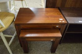 NEST OF TWO MODERN HARDWOOD OCCASIONAL TABLES, 60CM WIDE