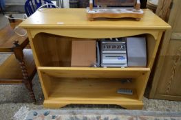 MODERN LIGHT WOOD FINISH BOOKCASE CABINET, 90CM WIDE