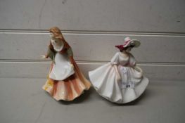 ROYAL DOULTON FIGURINES 'AUTUMN TIME' AND 'SUNDAY BEST'