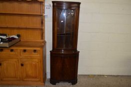 REPRODUCTION MAHOGANY VENEERED CORNER DISPLAY CABINET, 180CM HIGH