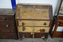 VICTORIAN THREE DRAWER BUREAU (FOR RESTORATION), 91CM WIDE