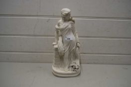 19TH CENTURY PARIAN WARE MODEL OF A CLASSICAL LADY