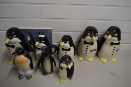 COLLECTION VARIOUS PENGUIN KITCHEN STORAGE JARS