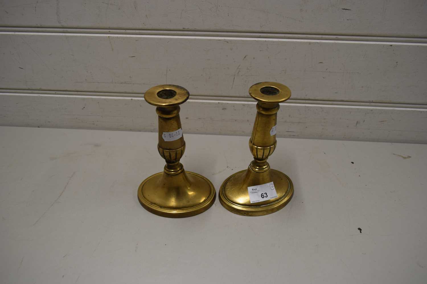 PAIR OF BRASS CANDLESTICKS