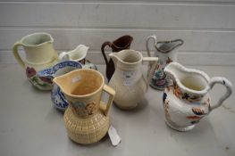 MIXED LOT OF EIGHT VICTORIAN AND LATER JUGS
