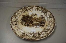 LARGE SWISS SCENERY CIRCULAR PLATE