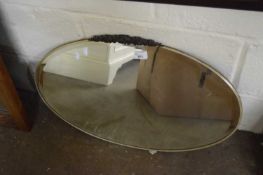 EARLY 20TH CENTURY OVAL BEVELLED WALL MIRROR